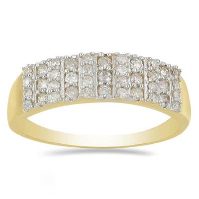 BUY 14K GOLD WHITE DIAMOND GEMSTONE CLUSTER RING